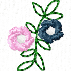 Flowers And Tree Embroidery Design 9